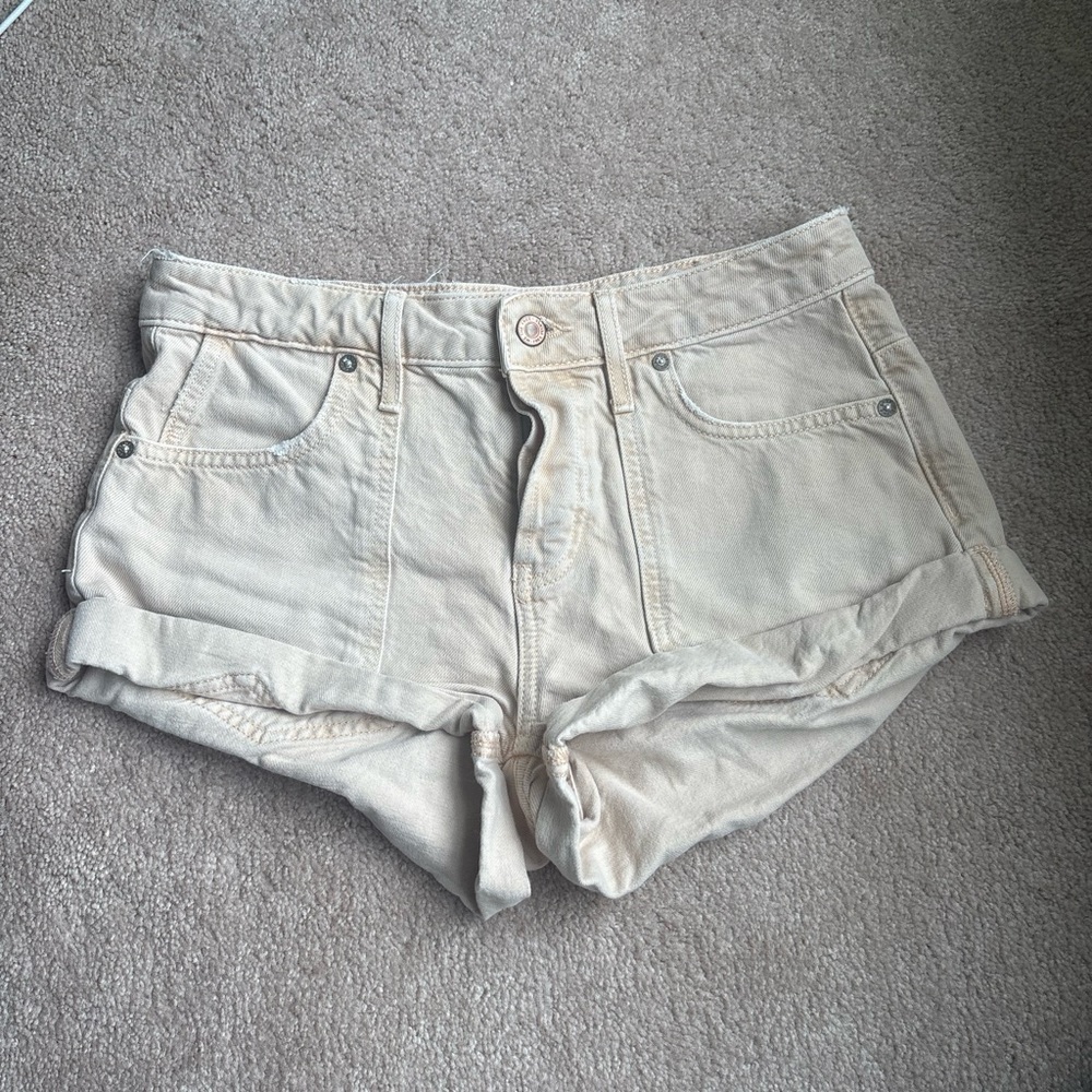 Free people cream/tan shorts